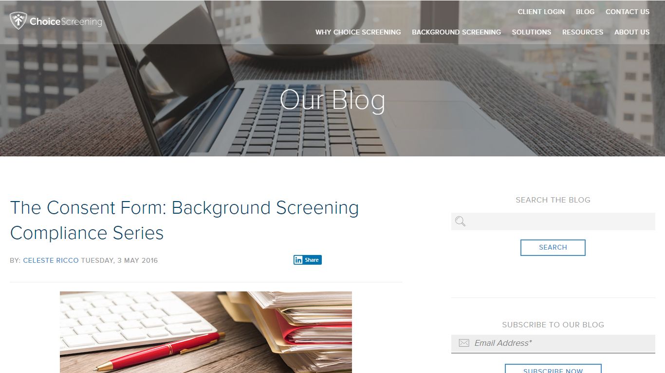 The Consent Form: Background Screening Compliance Series